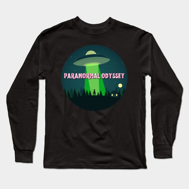 Paranormal Odyssey Podcast - Original Logo Long Sleeve T-Shirt by Paranormal World Productions Studio